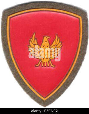 . Englisch: Wappen der Italienischen Armee mechanisierte Brigade Mantova. 28 Mai 2013, 16:17:24. Öffentliche Heraldik Office-zeremoniellen und heraldische Abteilung des Präsidenten der Republik Italien 13 CoA mil ITA mec bde Mantova Stockfoto
