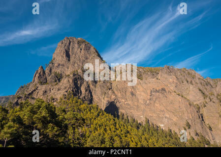 Berge in der cumbrecita Caldera de Taburiente National Park, La Palma, Kanarische Inseln, Spanien. Stockfoto