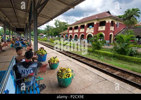 Myanmar, Yangon, eine Station Der crcular Zug Stockfoto