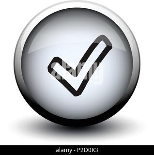 Klicken Sie Weiß 2d auf weißem Hintergrund Stock Vektor