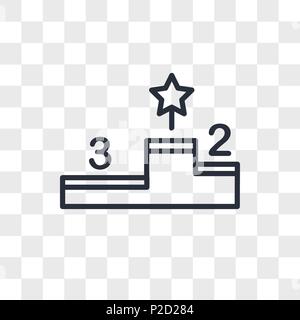 Podium vektor Icon auf transparentem Hintergrund isoliert, Podium logo Konzept Stock Vektor