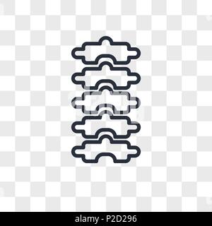 Chiropraktiker vektor Icon auf transparentem Hintergrund isoliert, Chiropraktor logo Konzept Stock Vektor