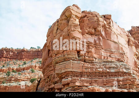 Ein Rock outcropping in der großen Treppe aus Sandstein. Stockfoto