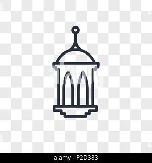 Islamische Laterne vektor Icon auf transparentem Hintergrund isoliert, islamischen Laterne logo Konzept Stock Vektor