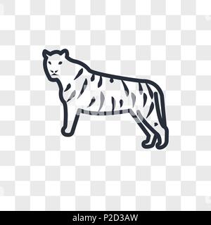 Golden Tiger vektor Icon auf transparentem Hintergrund isoliert, Golden Tiger logo Konzept Stock Vektor