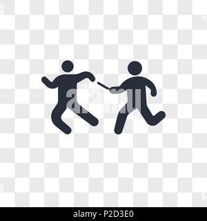 Die zielläufer Vektor Icon auf transparentem Hintergrund isoliert, Zielläufer logo Konzept Stock Vektor