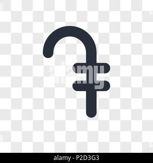 Armenien Währung vektor Icon auf transparentem Hintergrund isoliert, Armenien Währung logo Konzept Stock Vektor