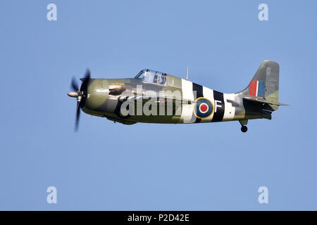 Grumman FM2 Wildcat-amerikanischen Fluggesellschaft-basierte Kampfflugzeuge von United States Navy und der Royal Navy im Zweiten Weltkrieg. Stockfoto