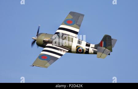 Grumman FM2 Wildcat-amerikanischen Fluggesellschaft-basierte Kampfflugzeuge von United States Navy und der Royal Navy im Zweiten Weltkrieg. Stockfoto