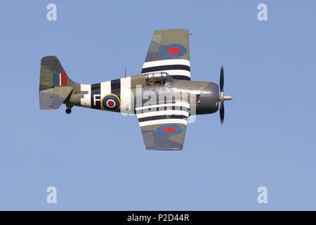 Grumman FM2 Wildcat-amerikanischen Fluggesellschaft-basierte Kampfflugzeuge von United States Navy und der Royal Navy im Zweiten Weltkrieg. Stockfoto