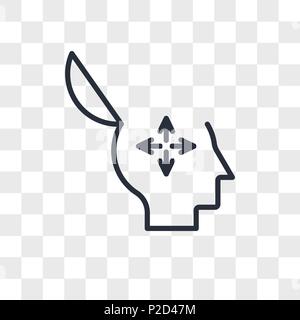 Geist vektor Icon auf transparentem Hintergrund öffnen, Open Mind logo Konzept Stock Vektor