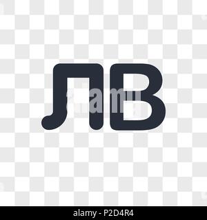 Bulgarien Währung vektor Icon auf transparentem Hintergrund isoliert, Bulgarien Währung logo Konzept Stock Vektor