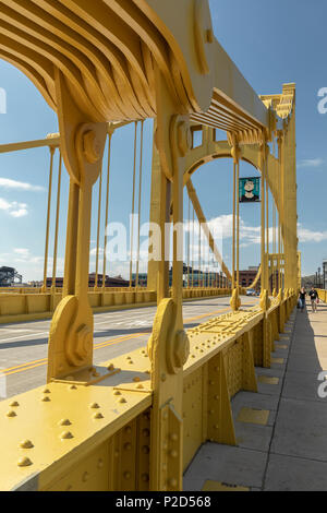 Andy Warhol (7th Street) Brücke über den Allegheny River, Pittsburgh, PA Stockfoto