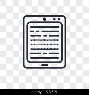 Ebook vektor Icon auf transparentem Hintergrund isoliert, Ebook logo Konzept Stock Vektor