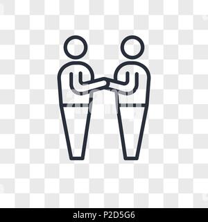 Freundschaft vektor Icon auf transparentem Hintergrund isoliert, Freundschaft logo Konzept Stock Vektor
