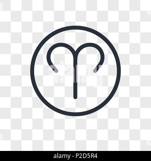 Widder vektor Icon auf transparentem Hintergrund isoliert, Widder logo Konzept Stock Vektor