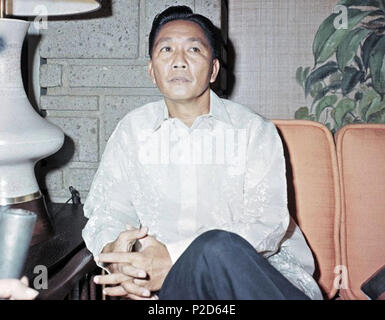 . Englisch: philippinischen Präsidenten Ferdinand Marcos. E. Vom 3. Juli 2015. Malacañang Palace 19 Ferdinand Marcos E. Stockfoto