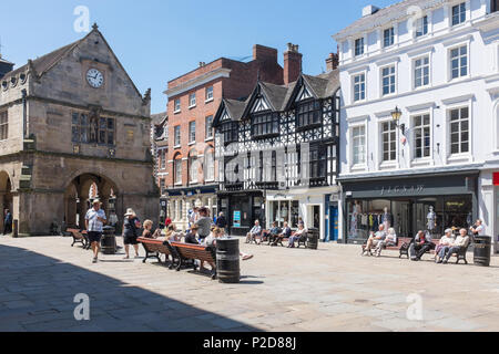 Die alte Markthalle in Shrewsbury Square, Shrewsbury, Shropshire Stockfoto