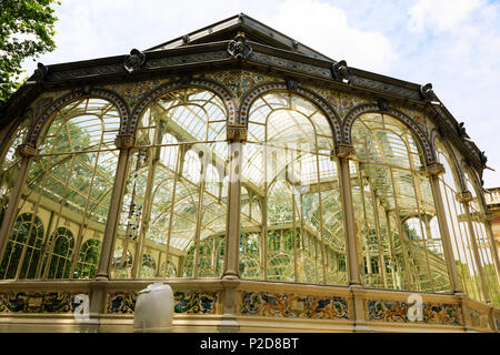 Palacio Cristal, Parque del Buen Retiro, Madrid Spanien Stockfoto