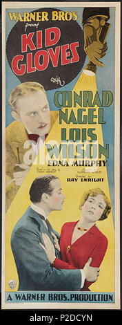 . Englisch: Dieses Poster für den amerikanischen Teil 1929-talkie Drama film Samthandschuhen. 1929. Warner Bros. 29 Kid Handschuhe (1929) Poster Stockfoto