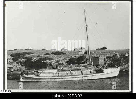 . Englisch: Rettungsboot" Stadt Adelaide' an grindal Australien Ca. 1950. Die Staatsbibliothek von Südaustralien B 29793. 29 Januar 2014, 11:38:20. Unbekannt 31 Rettungsboot an grindal Island, Australien (Ca. 1950) Stockfoto