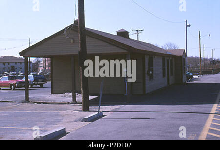 . Englisch: Mansfield Station im März 1985. Der 'temporären' Station in 1955 bis 2004. Im Mai 1985 übernommen. Hikki Nagasaki 33 Mansfield Station, März 1985 Stockfoto