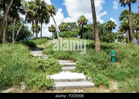 Florida, FL South, Fort Ft. Pierce, Old Fort Park, archäologische Stätte, Stadtpark, AIS-Kultur, indianische Ureinwohner, Erbe, alte Grabhügel, Stockfoto