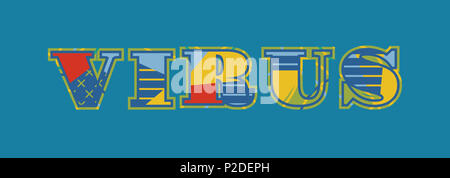 Das Wort ''Konzept in farbenfrohe abstrakte Typografie geschrieben. Stockfoto