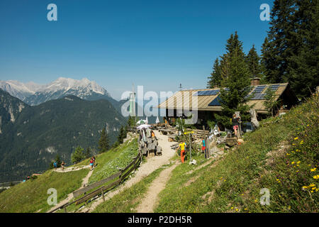 Brunnstein Hütte, Karwendel, in der Nähe von Mittenwald, Oberbayern, Bayern, Deutschland Stockfoto