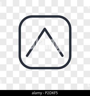 Pfeil nach oben Vektor Icon auf transparentem Hintergrund isoliert, Pfeil nach oben logo Konzept Stock Vektor