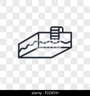 Schwimmbad vektor Icon auf transparentem Hintergrund isoliert, Schwimmbad logo Konzept Stock Vektor