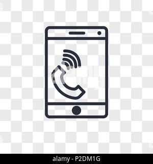 Celphone vektor Icon auf transparentem Hintergrund isoliert, celphone logo Konzept Stock Vektor