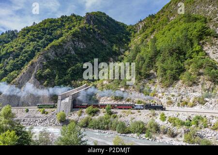 Frankreich, Alpes Maritimes, Puget Theniers, der Zug des Pignes Stockfoto