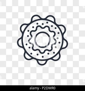 Jüdische Bagel vektor Icon auf transparentem Hintergrund isoliert, jüdische Bagel logo Konzept Stock Vektor