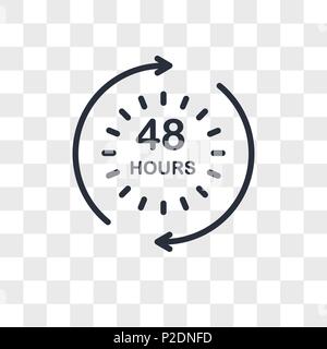 48 Stunden vektor Icon auf transparentem Hintergrund isoliert, 48 Stunden logo Konzept Stock Vektor