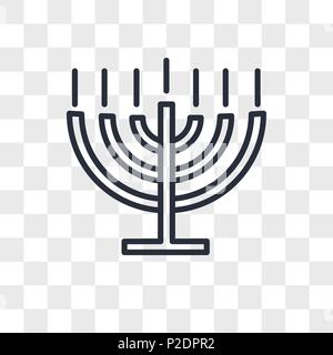 Große Menorah vektor Icon auf transparentem Hintergrund isoliert, große Menorah logo Konzept Stock Vektor