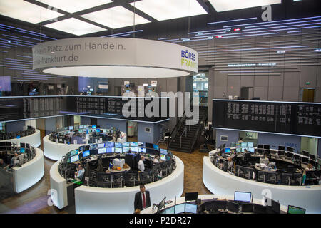 Handelssaal der Deutschen Börse, Frankfurt am Main, Hessen, Deutschland, Europa Stockfoto