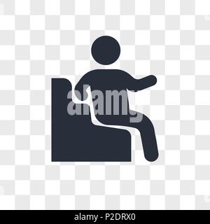 Sitzen vektor Icon auf transparentem Hintergrund isoliert, Sitzen logo Konzept Stock Vektor