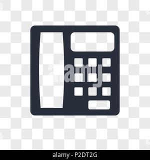 Telefon station Vektor Icon auf transparentem Hintergrund isoliert, Telefon station logo Konzept Stock Vektor
