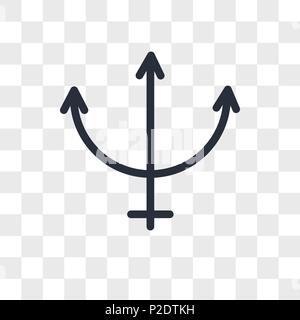 Neptun vektor Icon auf transparentem Hintergrund isoliert, Neptun logo Konzept Stock Vektor