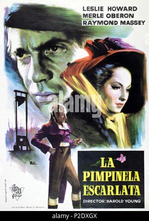 Original Film Titel: THE SCARLET PIMPERNEL. Englischer Titel: The Scarlet PIMPERNEL. Regisseur: Harold YOUNG. Jahr: 1934. Credit: LONDON FILME/UNITED ARTISTS/Album Stockfoto