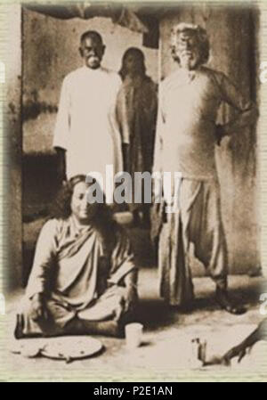 . English: Paramahansa Yogananda und sein Guru bzw. Meister Sri Yukteswar. Englisch: Paramahansa Yogananda und seine Gurus oder Meister Sri Yukteswar. 2. Januar 1913. Sri Yukteswar 44 PY-SY Stockfoto