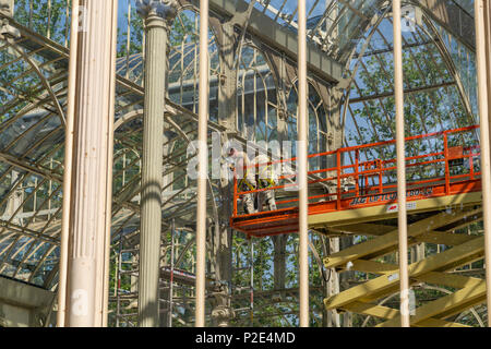 Crystal Palace im Parque del Retiro, Madrid, Spanien Stockfoto