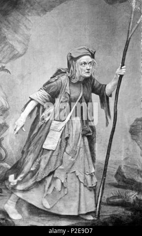 Charlotte Cushman als Meg Merrilees, Charlotte, Charlotte Saunders Cushman Cushman (1816 - 1876), US-amerikanische Bühnenschauspielerin Stockfoto