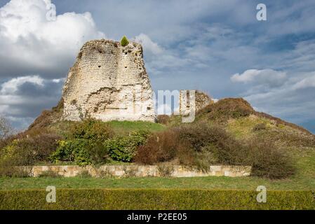 Frankreich, Yvelines, Montchauvet, Dorf der Franzosen, die Ruinen der Dungeon Stockfoto