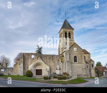 Frankreich, Yvelines, Montchauvet, Dorf der französischen, Kirche von Sainte Marie Madeleine Stockfoto