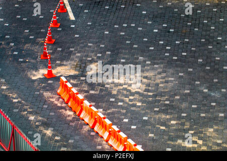 Straße Block und Straße auf dem Boden. Platz kopieren. Stockfoto