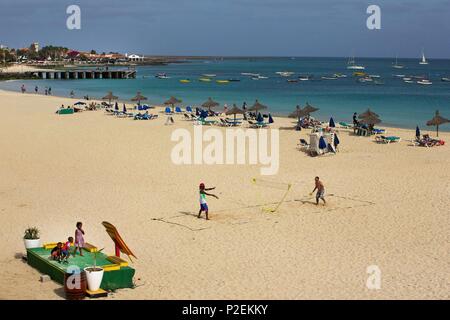 Kapverden, Sal, Santa Maria, Sport und Aktivitäten am Strand am Strand von Santa Maria Stockfoto