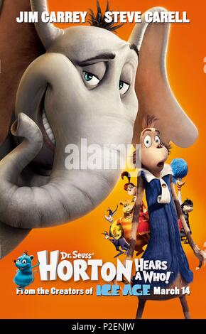 Original Film Titel: Horton hört ein Hu! Englischer Titel: Horton hört ein Hu! Film Regie: Jimmy Hayward, STEVE MARTINO. Jahr: 2008. Quelle: BLUE SKY STUDIOS/Twentieth Century Fox ANIMATION // Album Stockfoto