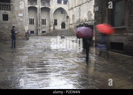 Spanien - Katalonien - Barcelonés (Kreis) - Barcelona. Barcelona, Plaza del Rey/Plaça del Rei/Barrio Gótico. Stockfoto